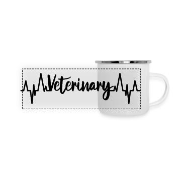 Veterinary pulse rate - Panoramic Camper Mug - white - Front