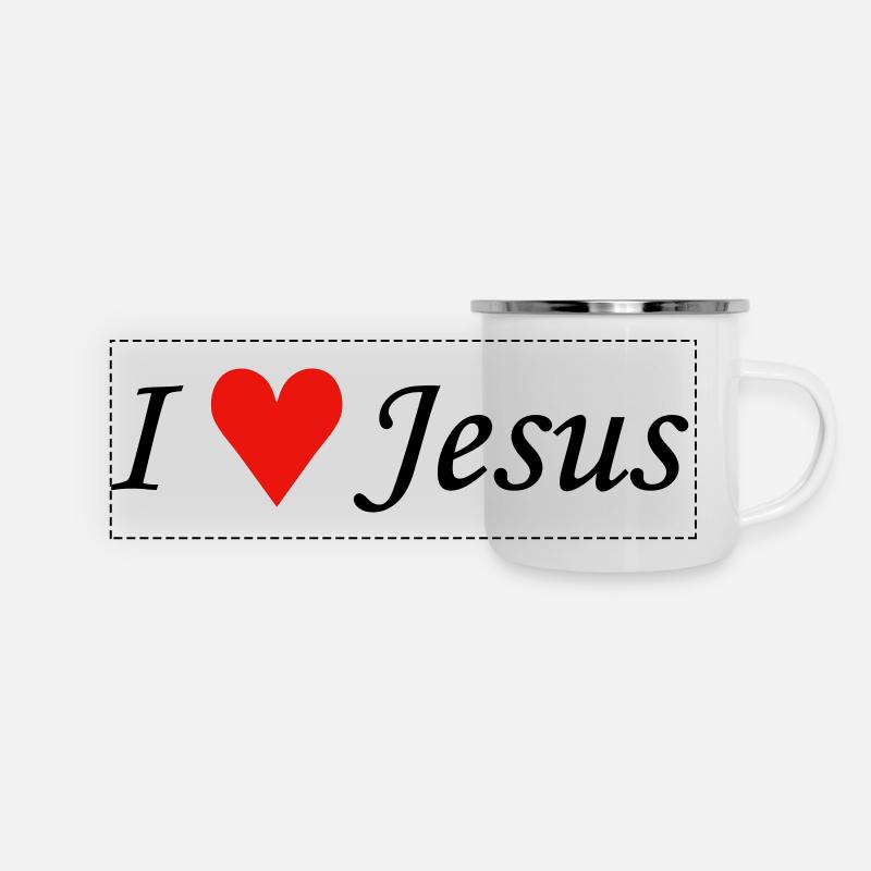 I love Jesus EN - Panoramic Camper Mug - white