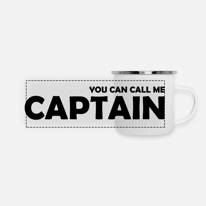 you can call me captain - Mug panoramique émaillé - blanc