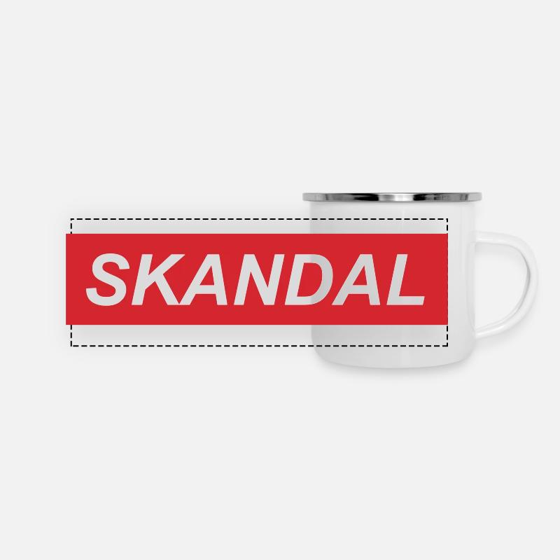 Skandal - Panorama Emaille-Tasse - Weiß