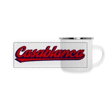 Neon Retro Script in Casablanca Vibe - Panoramic Camper Mug - white - Front