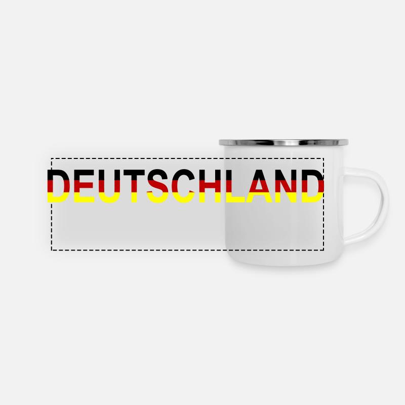 Deutschland Design - Panorama Emaille-Tasse - Weiß