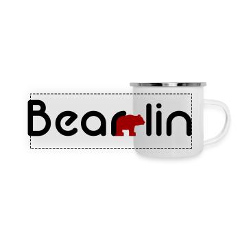 Berlin - Panorama Emaille-Tasse - Weiß - Vorne
