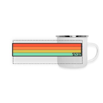 ridm stripes - Panorama Emaille-Tasse - Weiß - Vorne