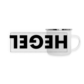 Debout Hegel sur la tête - Mug panoramique émaillé - blanc - Devant