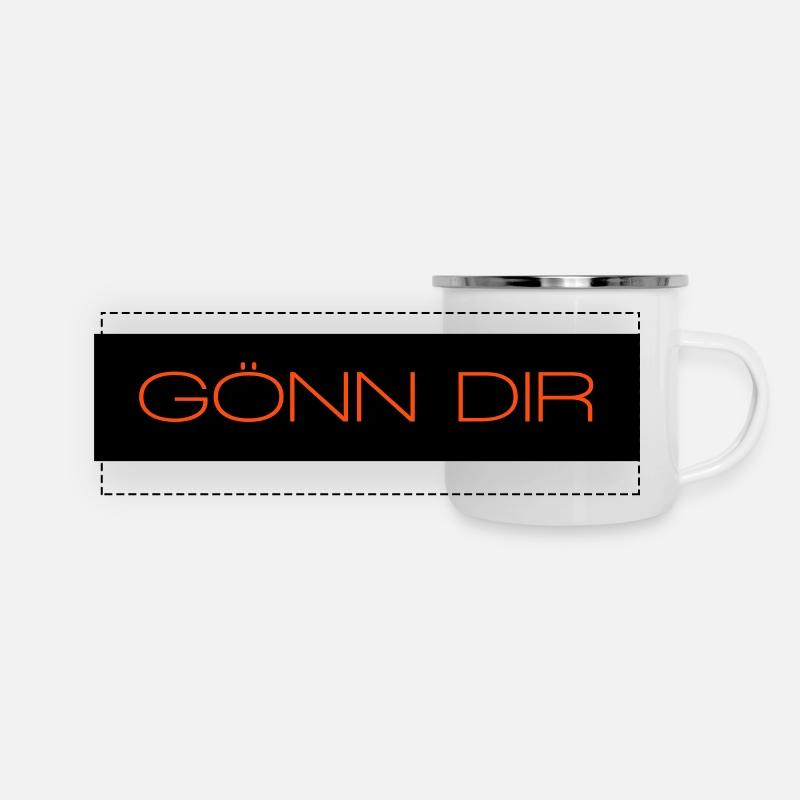 Goenn dir - 2 Farben - Panorama Emaille-Tasse - Weiß