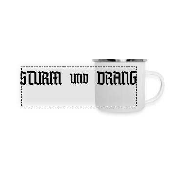 Sturm und Drang - Panorama Emaille-Tasse - Weiß - Vorne