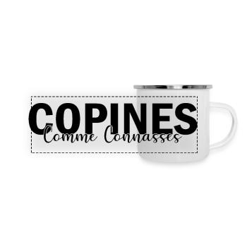 copines comme connasses - Mug panoramique émaillé - blanc - Devant
