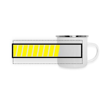 Ladebalken Loading Bar dauer zeit wird geladen Uni - Panorama Emaille-Tasse - Weiß - Vorne