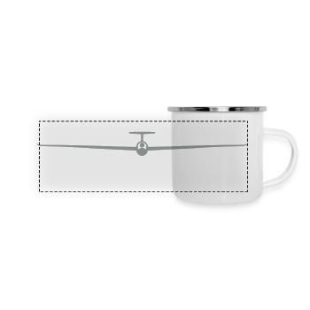Planeur 5 - Mug panoramique émaillé - blanc - Devant