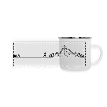 Trail Running Sports - Panoramic Camper Mug - white - Front