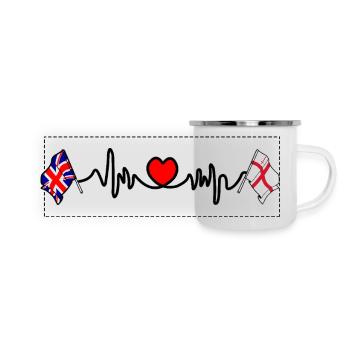 City of London & UK Heartbeat - Panoramic Camper Mug - white - Front