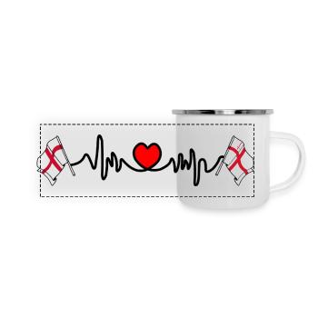 City of London & England Heartbeat - Panoramic Camper Mug - white - Front