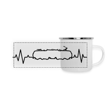 My heart beats for the 103 series - Panoramic Camper Mug - white - Front