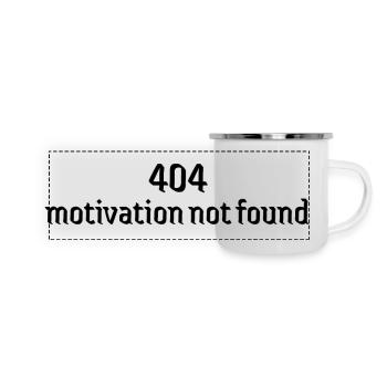 404 motivation non trouvée dépression faible - Mug panoramique émaillé - blanc - Devant