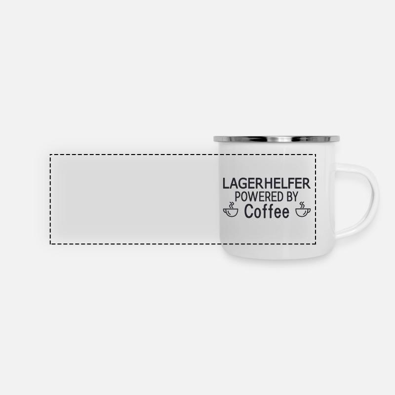 Warehouse Helper Powered By Coffee - Panoramic Camper Mug - white