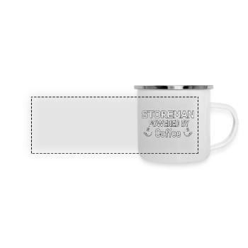 Storeman Powered By Coffee - Panoramic Camper Mug - white - Front
