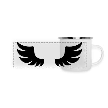 ailes - Mug panoramique émaillé - blanc - Devant