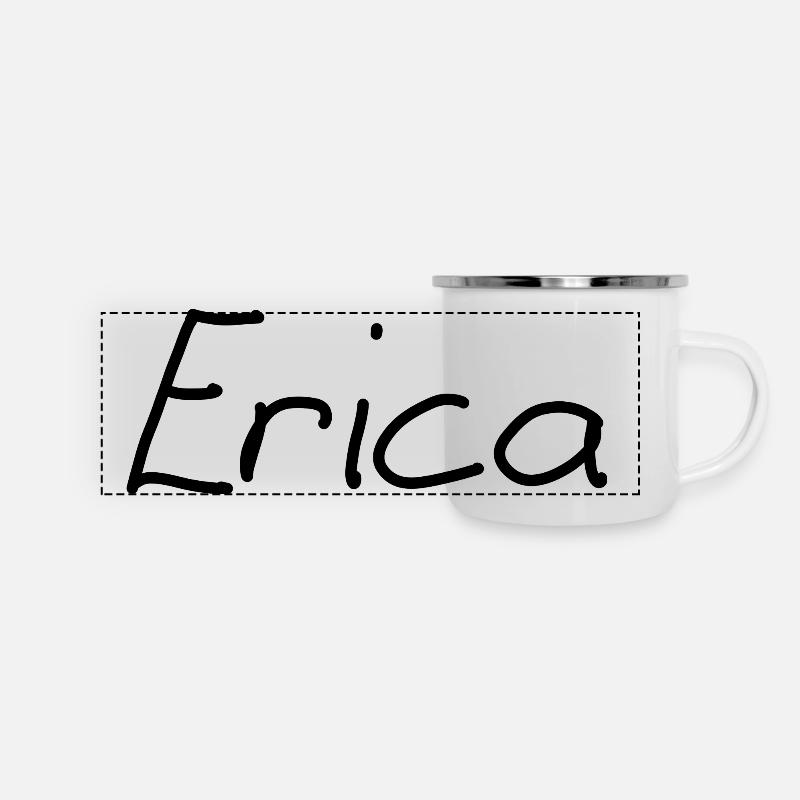 Erica - Panorama Emaille-Tasse - Weiß