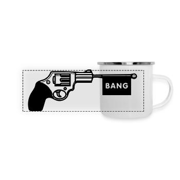 coup de pistolet - Mug panoramique émaillé - blanc - Devant