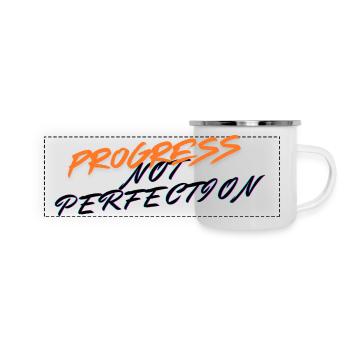 Progress not perfection! - Panoramic Camper Mug - white - Front