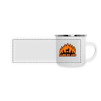 Sauerland - Panorama Emaille-Tasse - Weiß - Vorne