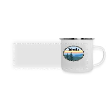Sebnitz - Panorama Emaille-Tasse - Weiß - Vorne