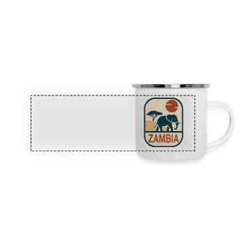 Zambia Elephant Africa - Panoramic Camper Mug - white - Front