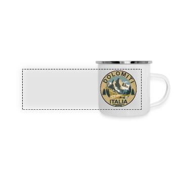 Dolomites rondes - Mug panoramique émaillé - blanc - Devant
