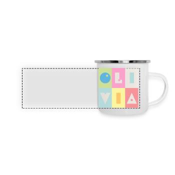 Olivia Name Baby girl girl colorful - Panoramic Camper Mug - white - Front