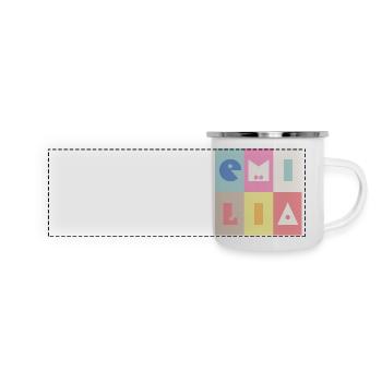 Emilia Name Girl Baby Colorful - Panoramic Camper Mug - white - Front