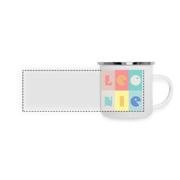 Leonie prénom fille coloré - Mug panoramique émaillé - blanc - Devant