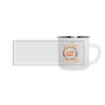 Fox, Wild And Free - Panoramic Camper Mug - white - Front