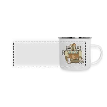 Dog Cafe - Panoramic Camper Mug - white - Front