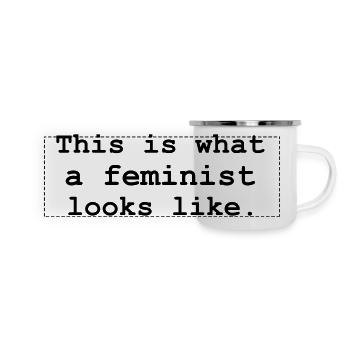 This is what a feminist looks like. - Panoramic Camper Mug - white - Front