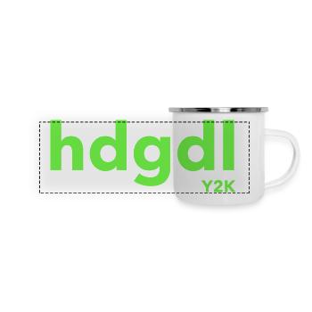 hdgdl Y2K grün - Panorama Emaille-Tasse - Weiß - Vorne
