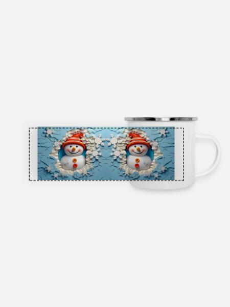 Design 7 MUG 11 OZ - Panorama Emaille-Tasse - Weiß
