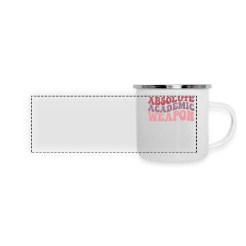 Studenten Absolute Academic Weapon - Panorama Emaille-Tasse - Weiß - Vorne