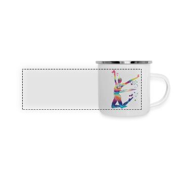 Gymnastique Hoops Gymnastique rythmique - Mug panoramique émaillé - blanc - Devant