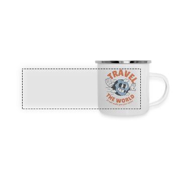 Voyagez dans le monde entier - Mug panoramique émaillé - blanc - Devant