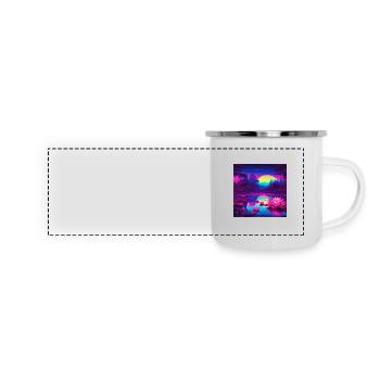 Water lilies on the lake - Panoramic Camper Mug - white - Front