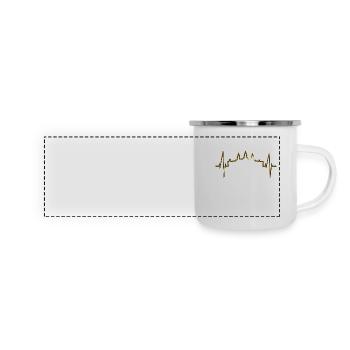 Cambodia Skyline Heartbeat Siem Raep Angkor Wat - Mug panoramique émaillé - blanc - Devant