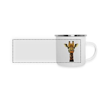 Giraffe Africa Love Safari Wilderness Cute Giraffes - Panoramic Camper Mug - white - Front