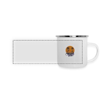 Cashier off duty vendor supermarket - Panoramic Camper Mug - white - Front