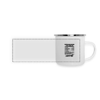 Mécanicien Tarif Horaire - Mug panoramique émaillé - blanc - Devant