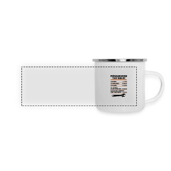 Mécanicien Tarif Horaire - Mug panoramique émaillé - blanc - Devant