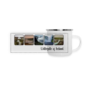 Waterfalls of Iceland - Panoramic Camper Mug - white - Front
