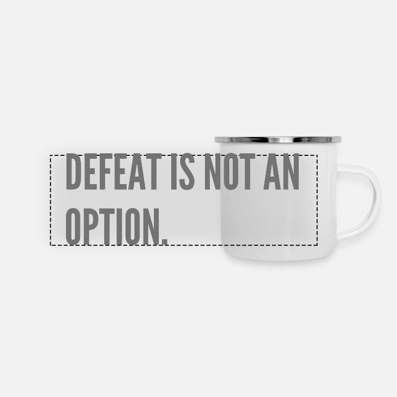 Defeat is not an option. - Panoramic Camper Mug - white