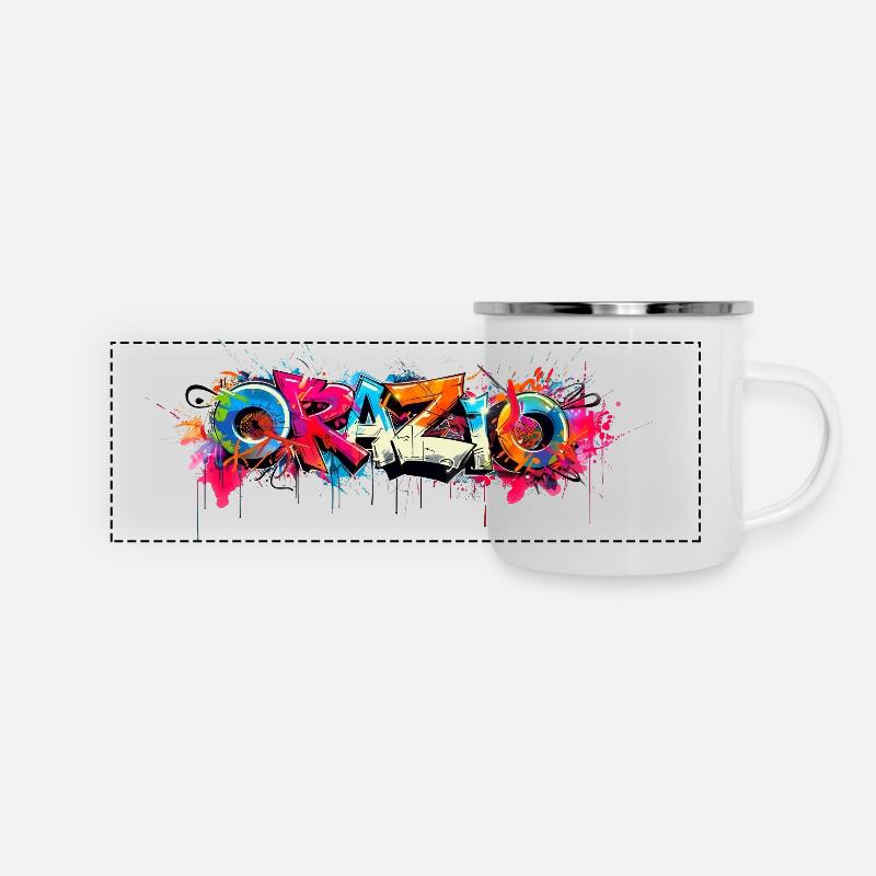 ORAZIO - Mug panoramique émaillé - blanc