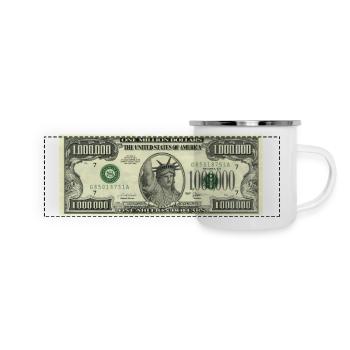 1 million de dollars - Mug panoramique émaillé - blanc - Devant